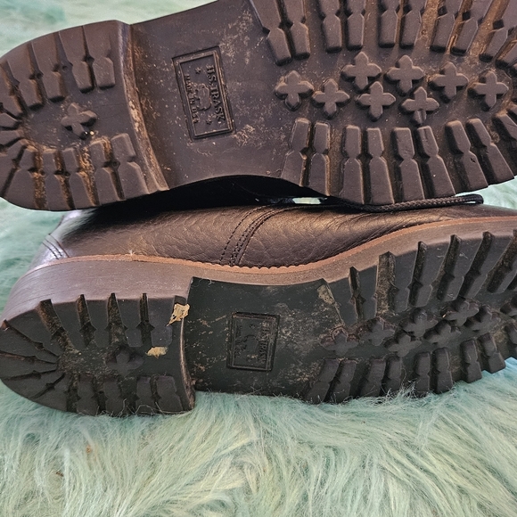 H.S. Trask Bison Leather Black Boots Size 10.5 - Picture 6 of 9